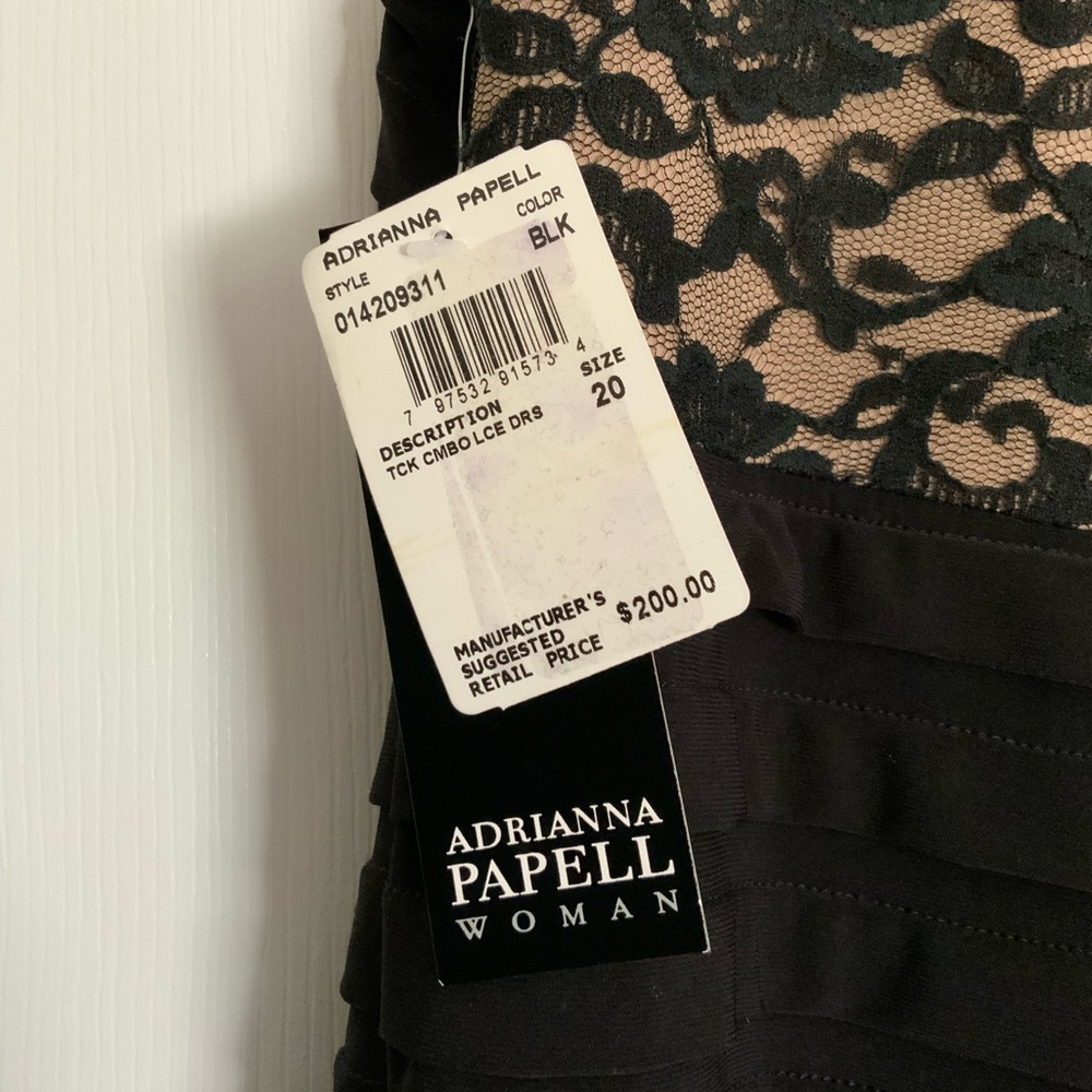Adrianna Papell black & lace cocktail dress. New w/tags - never worn. - Picture 4 of 6